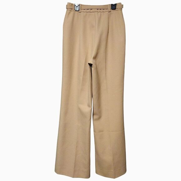 VTG 70s Sears Belted Wide Leg High Waisted Pants, Beige / Khaki Color, Size 25 - Picture 2 of 8